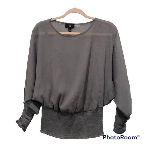 Iz Byer Tops - NWT IZ BYER women’s metallic blouse bat wig sleeve style# 1096522 size small​​